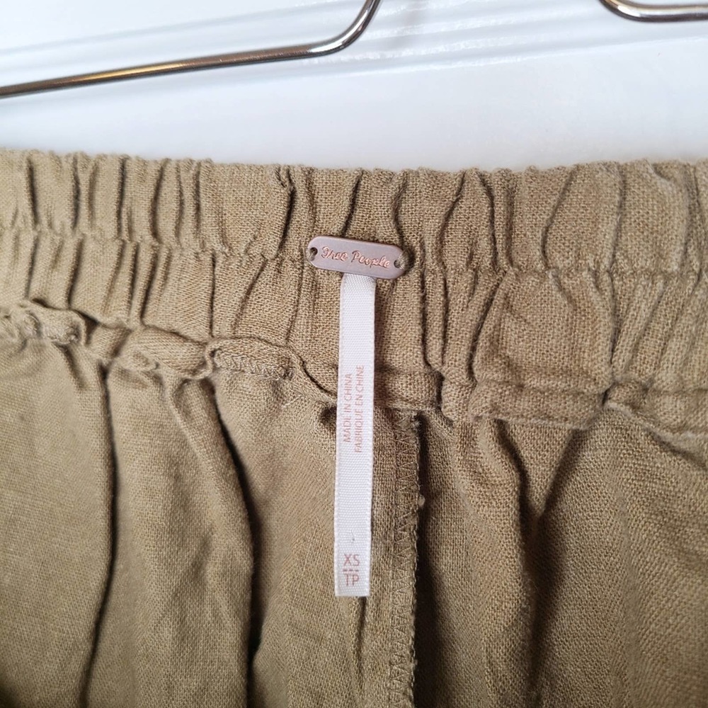 Free People Silver Springs Lace Up Linen Shorts - Picture 7 of 8